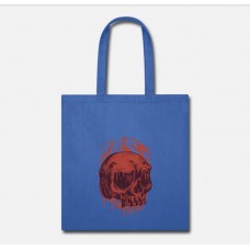 Red Skull Royal Blue Tote Bag